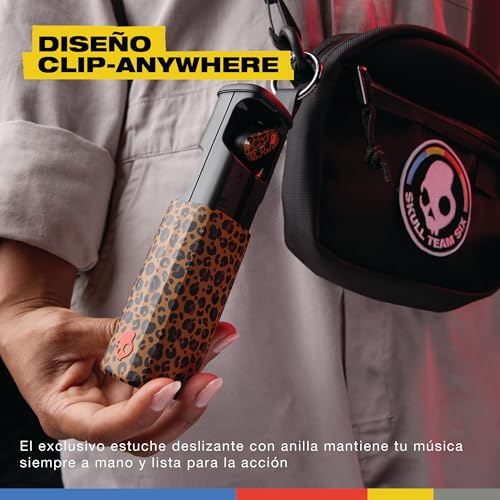 Skullcandy Auriculares inalámbricos Method 360 ANC Sonido Bose, audífonos Bluetooth, cancelación de Ruido, 40 Horas de autonomía, Resistentes al Sudor y Agua, micrófono para iPhone Android - Leopardo