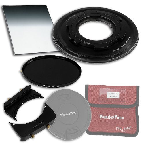 WonderPana 66 FreeArc Esenciales ND 0.6 BD - Adaptador de Filtros 145mm y 6.6x8.5, Tapa de Lente, 6.6x8.5" 0.6 Filtro de Densidad Neutra Degradado de Borde Duro y ND16 145mm Filtro de Densidad Neutra para el Lente Ojo de Pez Tokina 10-17mm f/3.5-4.5 AT-X