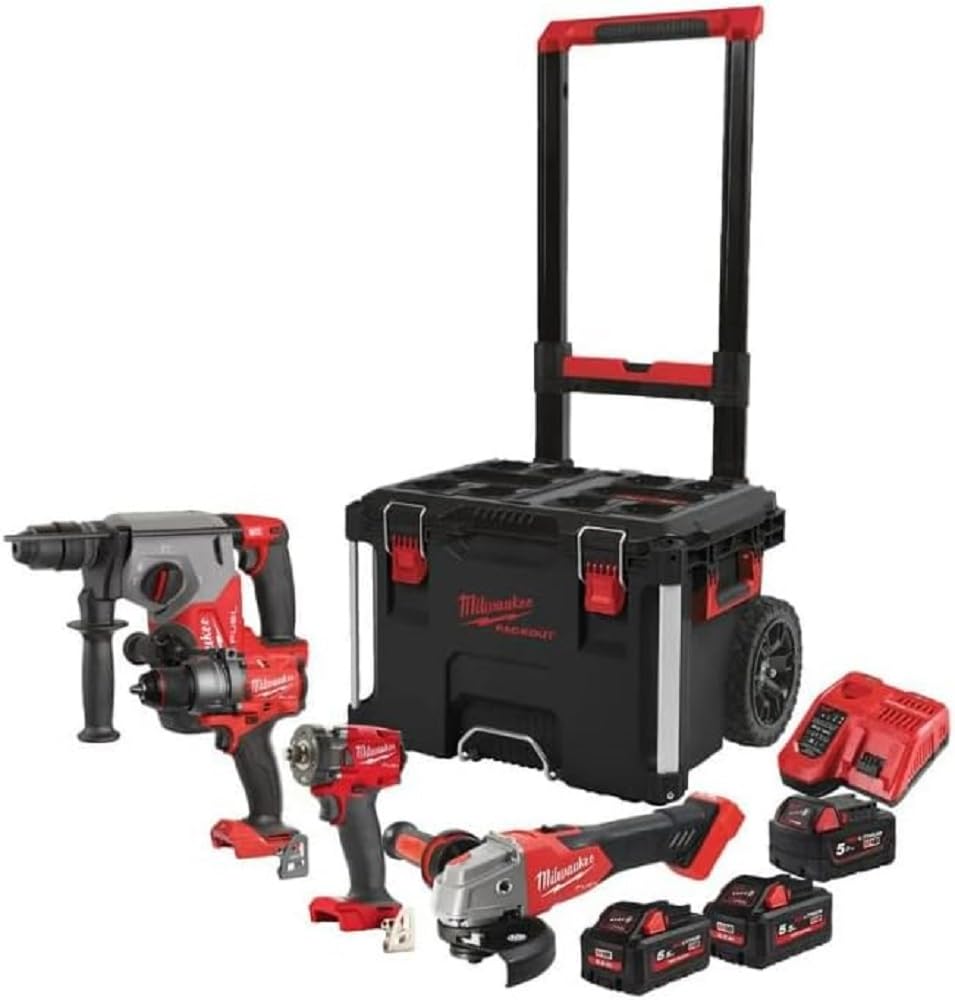 Milwaukee M18 FPP4C-555T-MILWAUKEE-4933492525 - Juego de 4 herramientas atornillador-perforadora