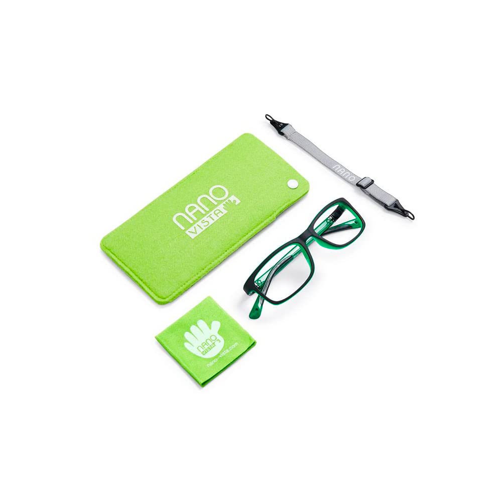 NANOVISTA FANGAME 3.0 Gafas, Bicolor Negro Mate/Verde, 50 Unisex niños