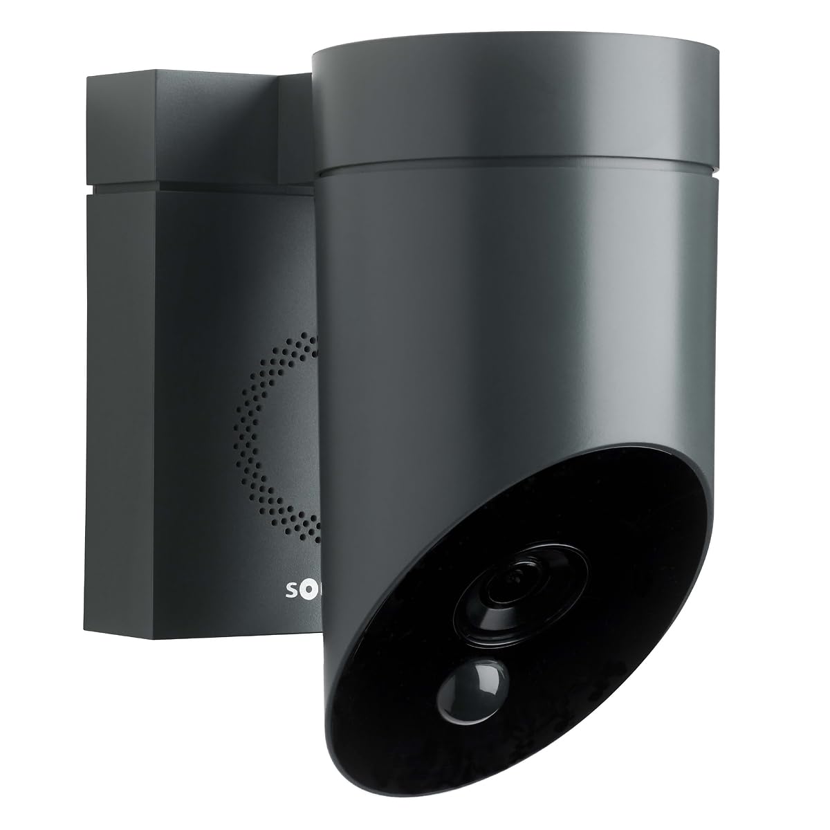 Somfy 1875326 - Cámara al Aire Libre 2 Gris, cámaras con detección de Movimiento Inteligente, Sirena integrada de 110 DB, conexión Posible en una luminaria existente, imágenes Full HD 1080p