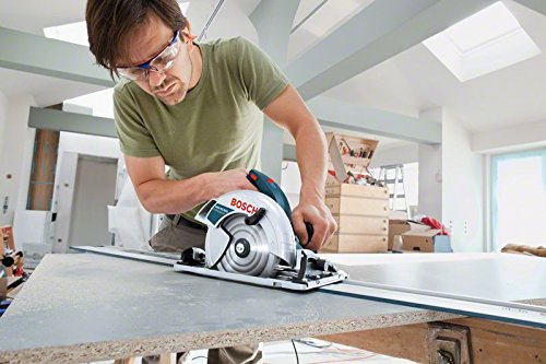 Bosch Professional GKS 65 GCE - Sierra circular (1800 W, Ø disco 190 mm, vel. regulable, compatible carril guía, en caja)