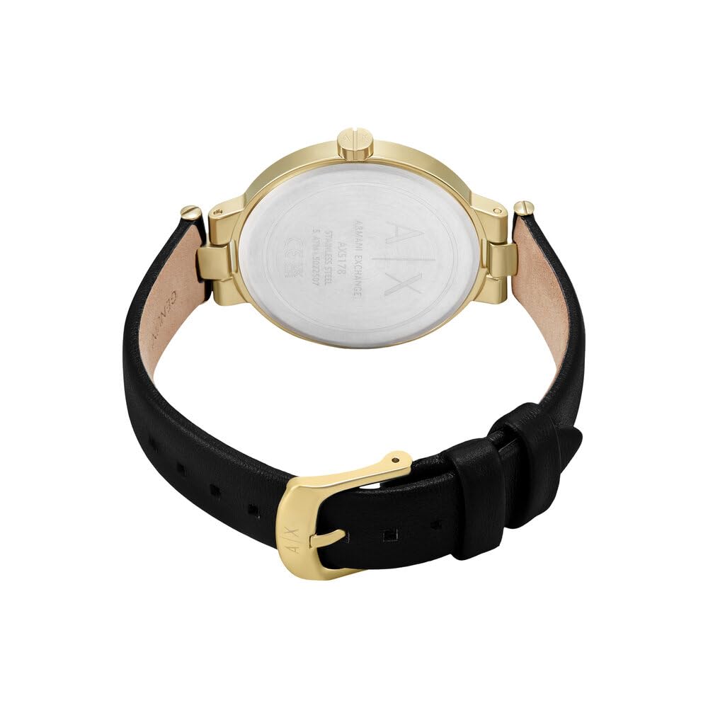 Armani Exchange Orologio da Donna, Movimento al quarzo a Due lancette e cassa da 36 mm con cinturino in Acciaio o Pelle