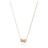 Swarovski Conjunto Hyperbola, Símbolo del infinito, Blanco, Baño tono oro rosa