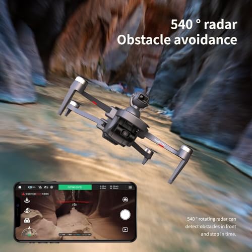 LUXWALLET Valkyrie X Dodge – 5 Ghz WiFi GPS Drone - Micro-SD Kaart Ingang- 4K Camera – 6000 Meter - Laser Obstakel Ontwijking- 3 Assige Gimbal – Return To Home – Borstelloze Motor – Grijs