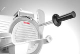 HENDI Cortadora eléctrica de carne, cortafiambres multiusos, Profi Line 250, Ø cuchilla: 250mm, espesor de corte (0-12mm), 220-240V, 320W, 514x484x(H)373mm, plateado, aluminio, acero inoxidable