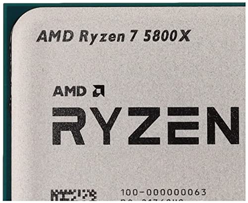 AMD Ryzen 7 5800X Procesador (8 núcleos/16 threads, 105W DTP, Socket AM4, 36 MB Caché, Reloj de aumento máx. hasta 4,7Ghz, no cooler)
