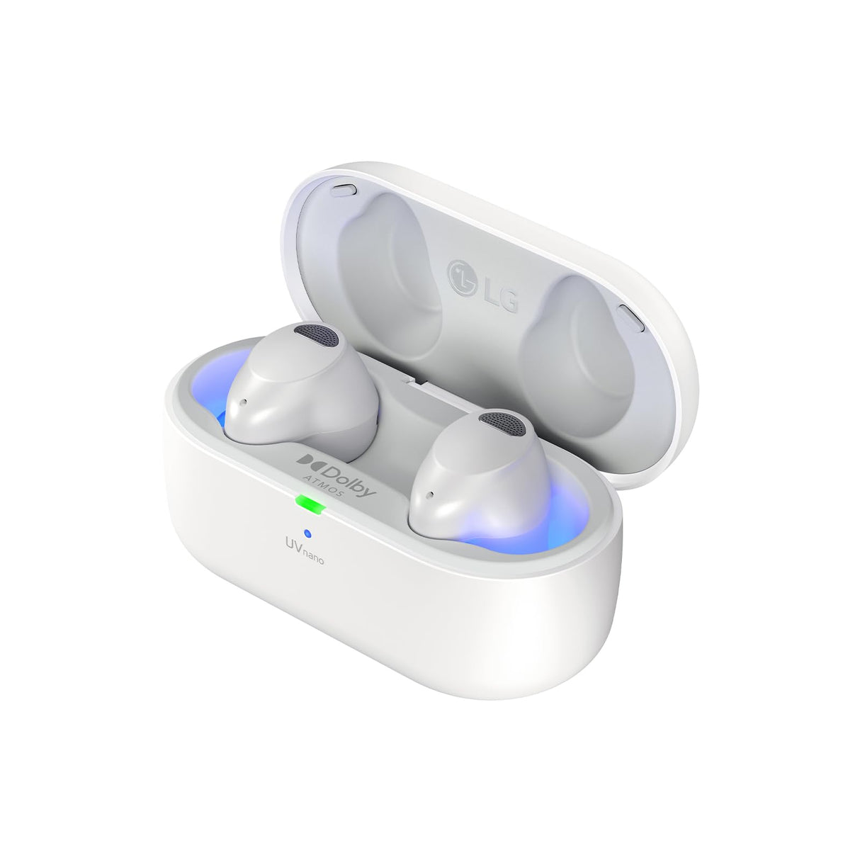 LG Auriculares intraurales Bluetooth Tone Free T90S con Sonido Dolby Atmos, tecnología Meridian, cancelación Activa de Ruido (ANC), y UVnano+, Blanco