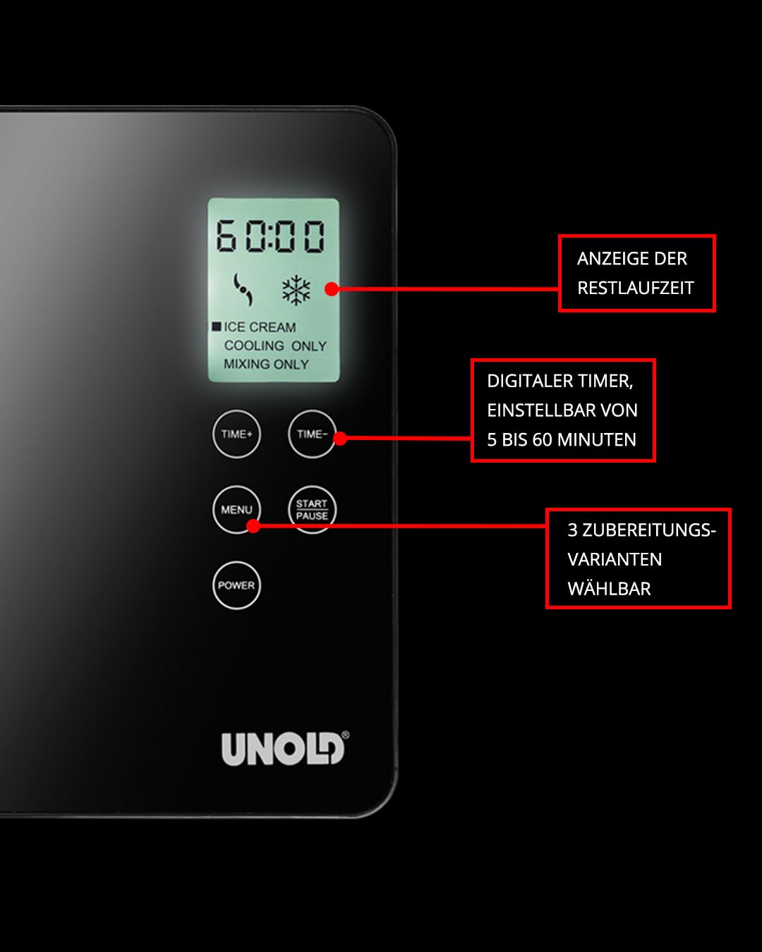 Unold Gusto - Heladera de 2 l, 180 W