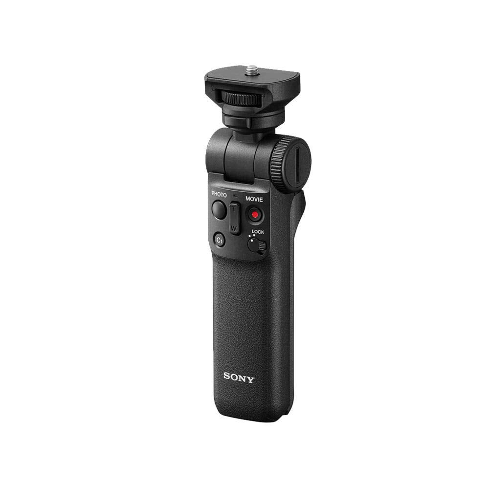 Sony GPVPT2BT.SYU Estabilizador para cámaras, Agarre con Mando a Distancia Bluetooth, función de inclinación y trípode, Color Negro