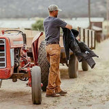 Carhartt Pantalón de trabajo utilitario en lona de algodón resistente con parte frontal doble, Loose Fit Para Hombre, Carhartt Brown, W36/L32