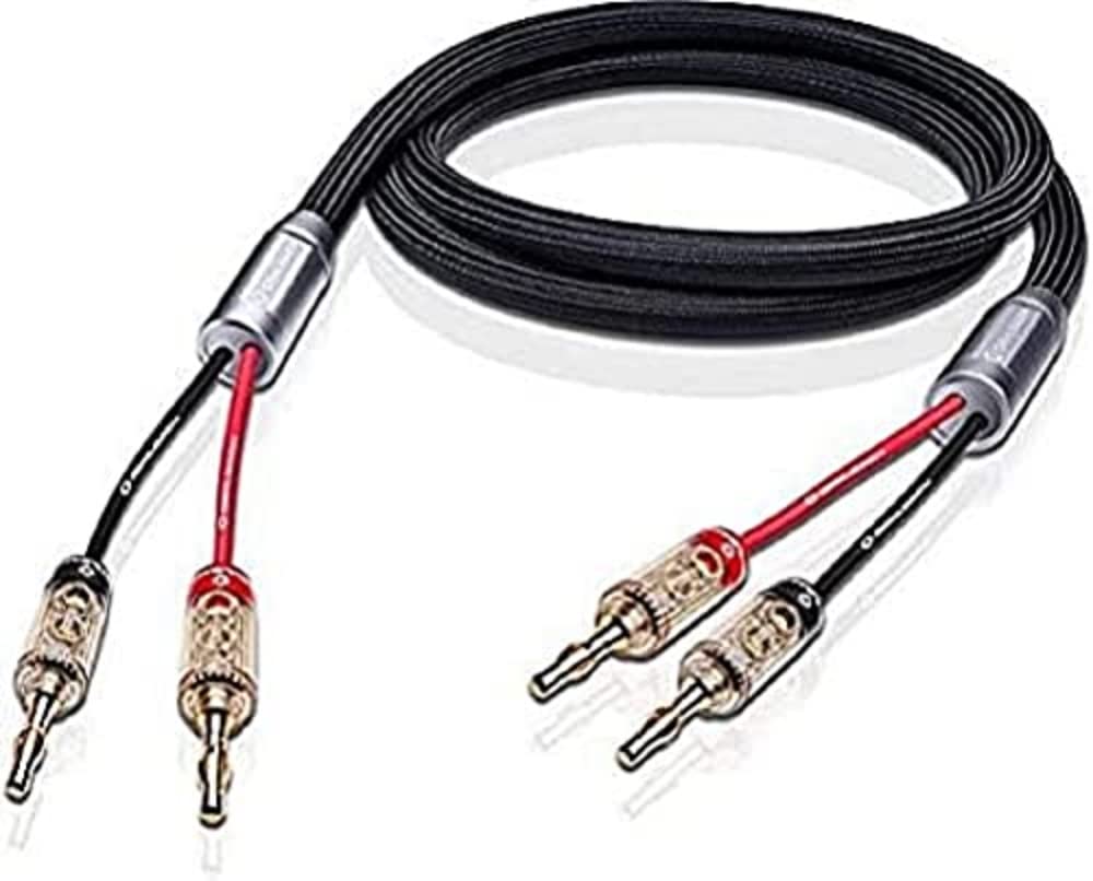 Oehlbach XXL Fusion - Cable para altavoces (2 x 3.0 m, w banana), Negro