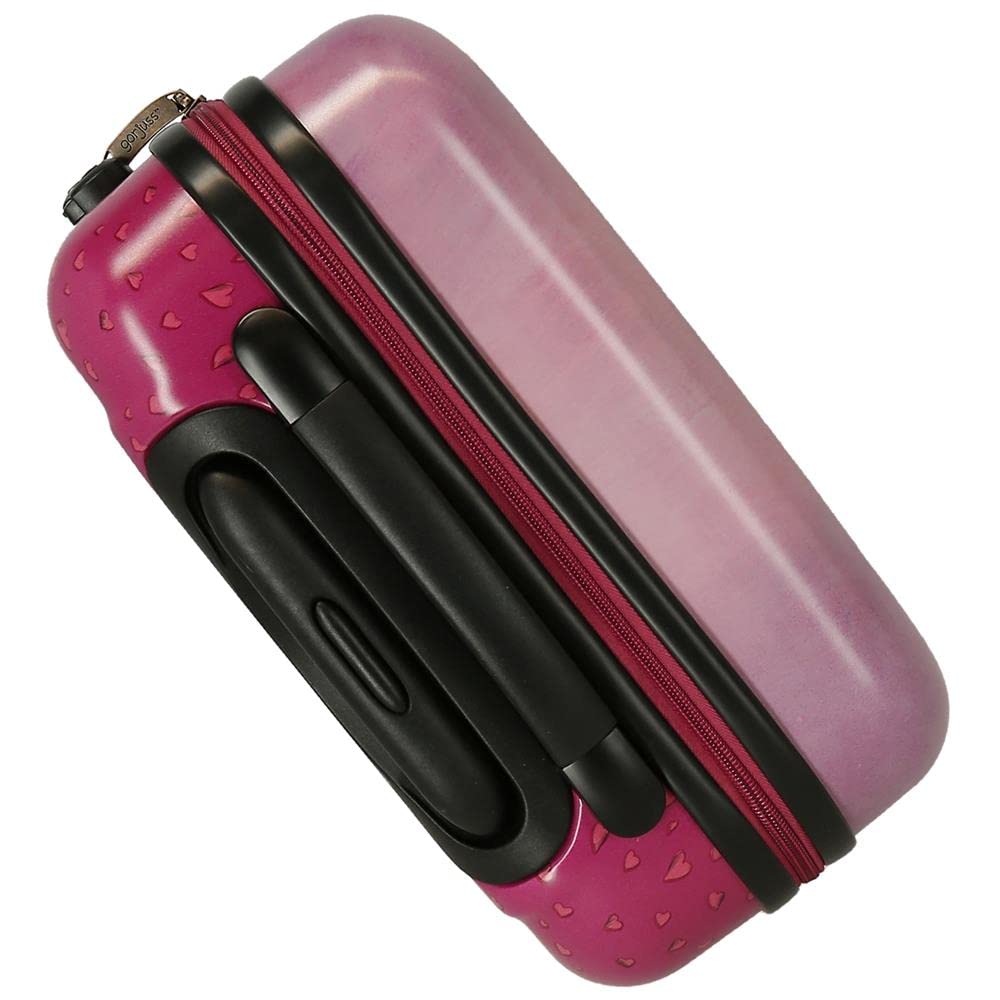 Santoro Gorjuss For my love Maleta de cabina Morado 37x55x20 cms Rígida ABS Cierre TSA 33L 2,86 kgs 4 Ruedas dobles Equipaje de Mano