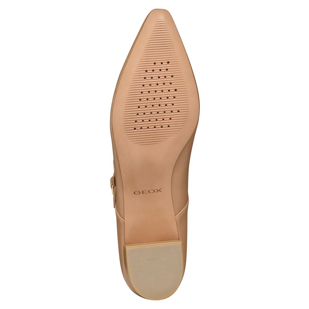 Geox D GISELDA15 C, Bailarinas Planas Mujer, Beige, 39.5 EU