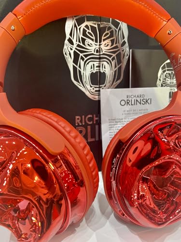 ORLINSKI Auriculares Bluetooth 5.1, Altavoz de 40 mm, 6 Horas de autonomía, micrófono Integrado Red + Memoria USB de 64 GB