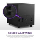 NZXT Relay subwoofer de sobremesa para PC Gaming - AP-SUB80-EU - 140 vatios - Graves Profundos y potentes - Controlador Down-Firing de 6.5" - Diseño Compacto - Controles de Cruce y Fase - Negro