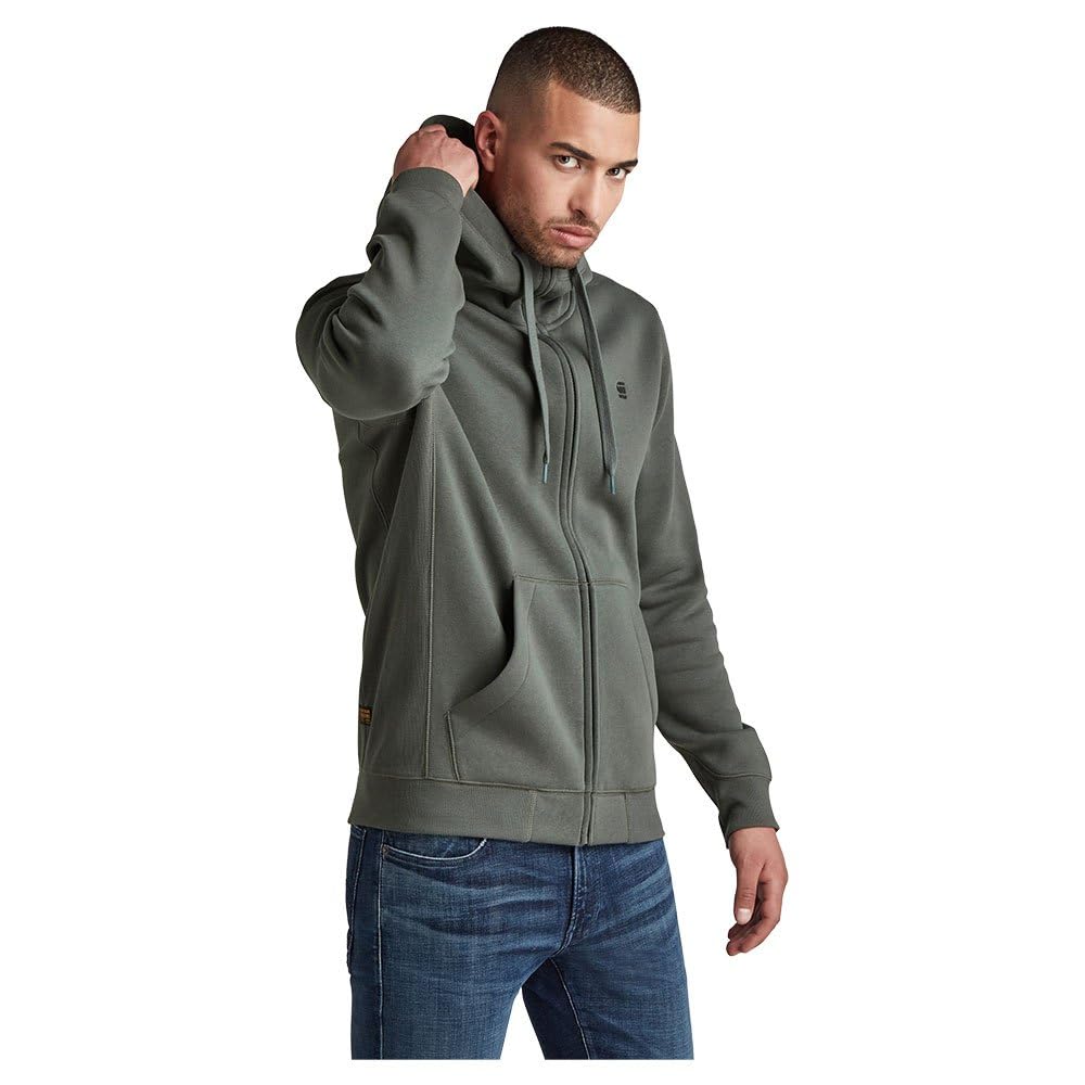 G-STAR Sweat à capuche zippé Premium Core Thru pour homme, Gris (Graphite D16122-c235-996
