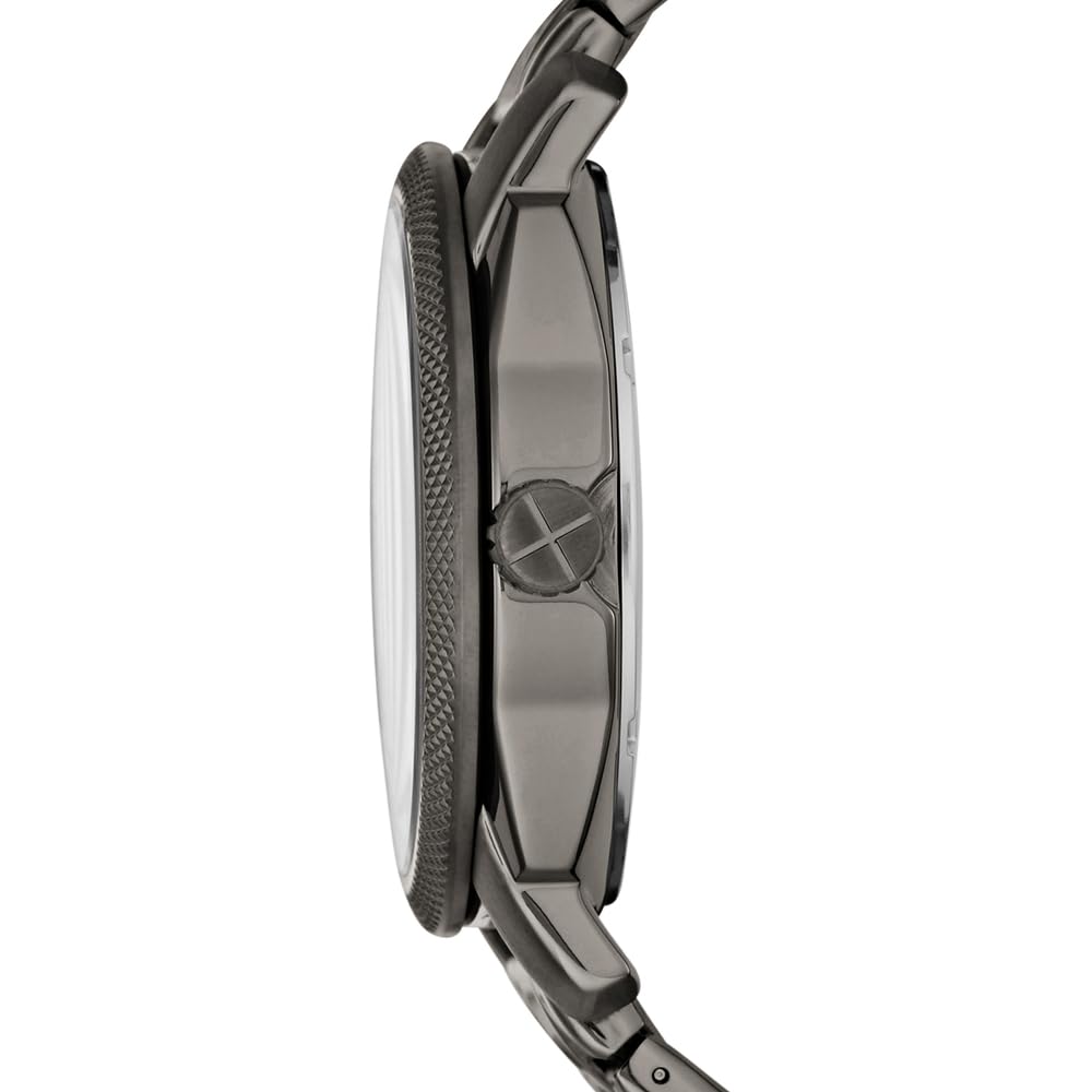 Fossil Reloj para hombre Machine, movimiento de cuarzo, caja de acero ahumado de 42 mm con correa de acero, FS4774