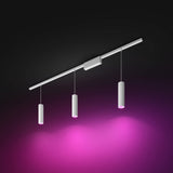 Philips Hue - Perifo Iluminación en carril Luz Blanca y de Colores - Set carril y 3 lámparas colgantes (blanco) - 171.5cm- Anclajes incluidos
