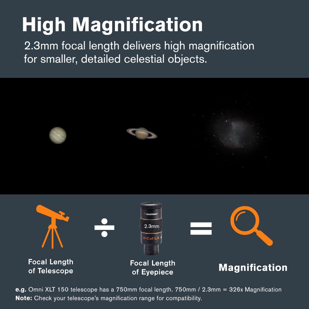 Celestron 93420 X-Cel LX Series: ocular de 1,25'', 2,3 mm