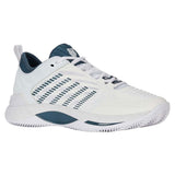 K-Swiss Hypercourt Supreme 2 Tennis Shoe da uomo, White Stargazer, 44.5 EU