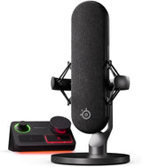 SteelSeries Alias Pro Kit — Micro XLR + Mezclador Stream — cápsula 3 Veces Mayor para Gaming, Streaming y pódcast — Interfaz USB/XLR — Controles para personalización — RGB — PC Individual o Dual