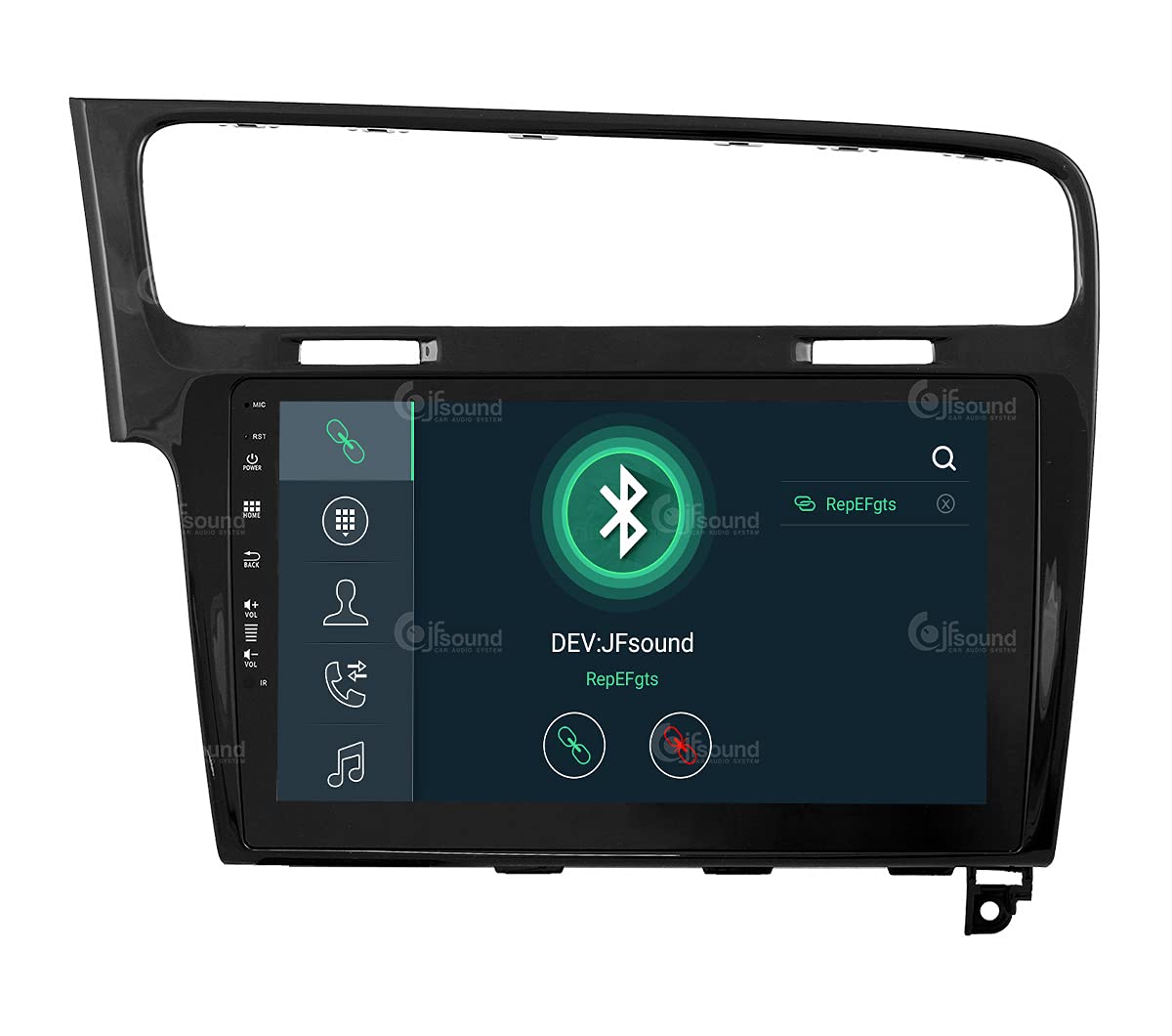 Autorradio de Ajuste Personalizado para Volkswagen Golf 7 Negro Android GPS Bluetooth WiFi Dab USB Pantalla táctil Full HD 10" procesador de 8 núcleos y comandos de Voz