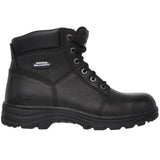 Skechers Workshire, Botas para Hombre, Black Embossed Leather, 43 EU