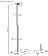 my wall SonosEra300 HS45L - Soporte para Altavoces (2 Unidades, Altura Regulable, alineación de Sonido, desacoplamiento, Base SonosEra300)
