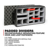 Nanuk 935 - Funda rígida Impermeable con Ruedas y Divisor Acolchado, Color Plateado