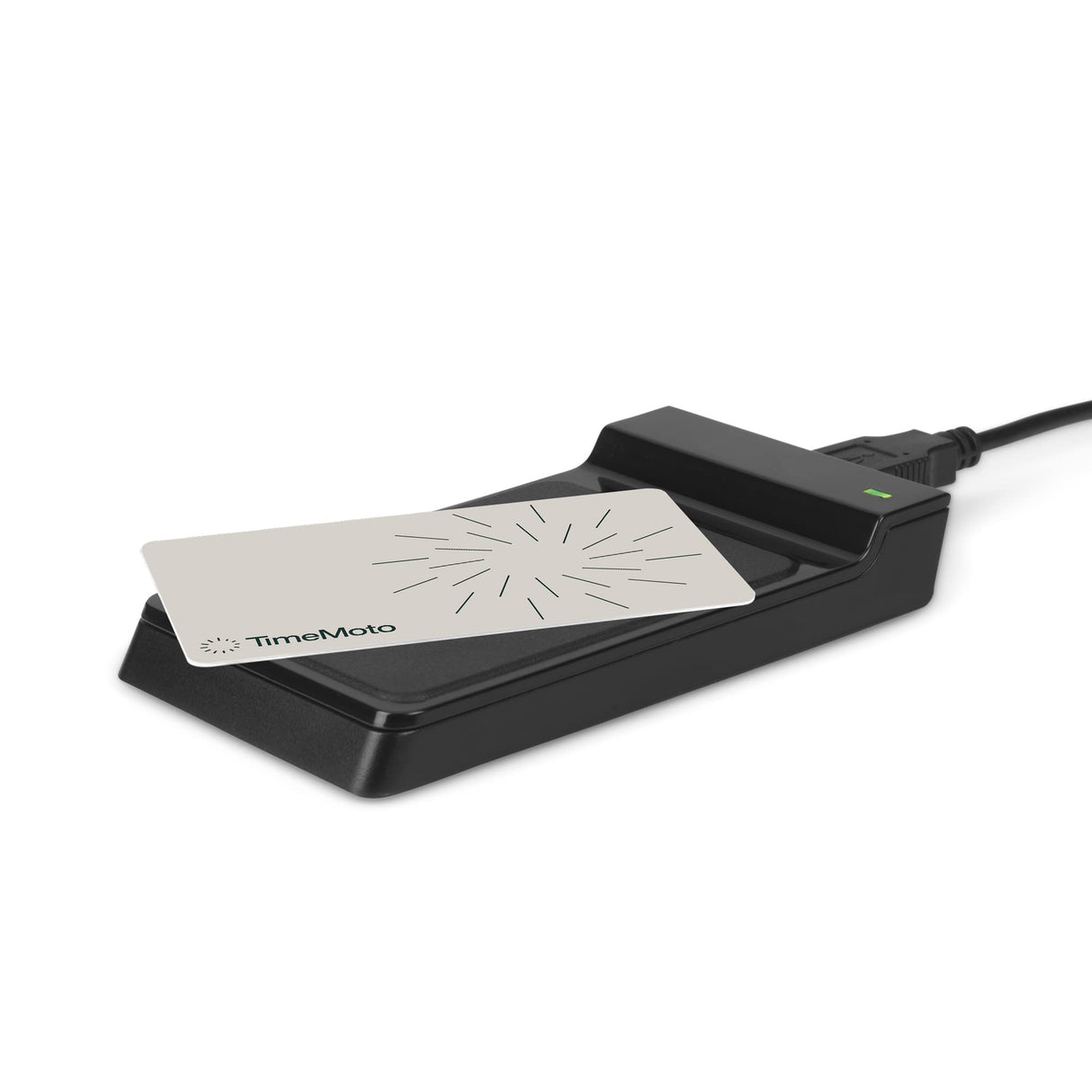 Lector de tarjetas RFID TimeMoto RF-150, compatible con tarjetas y llaveros de identificación RFID TimeMoto, compacto, portátil, frecuencia de 125 kHz, fácil conexión a PC