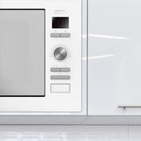Cecotec Microondas encastrable Digital GrandHeat 2590 Built-In White. Potencia 900 W, Integrable, 25 litros, Grill 1000 W, 8 Funciones preconfiguradas, Temporizador