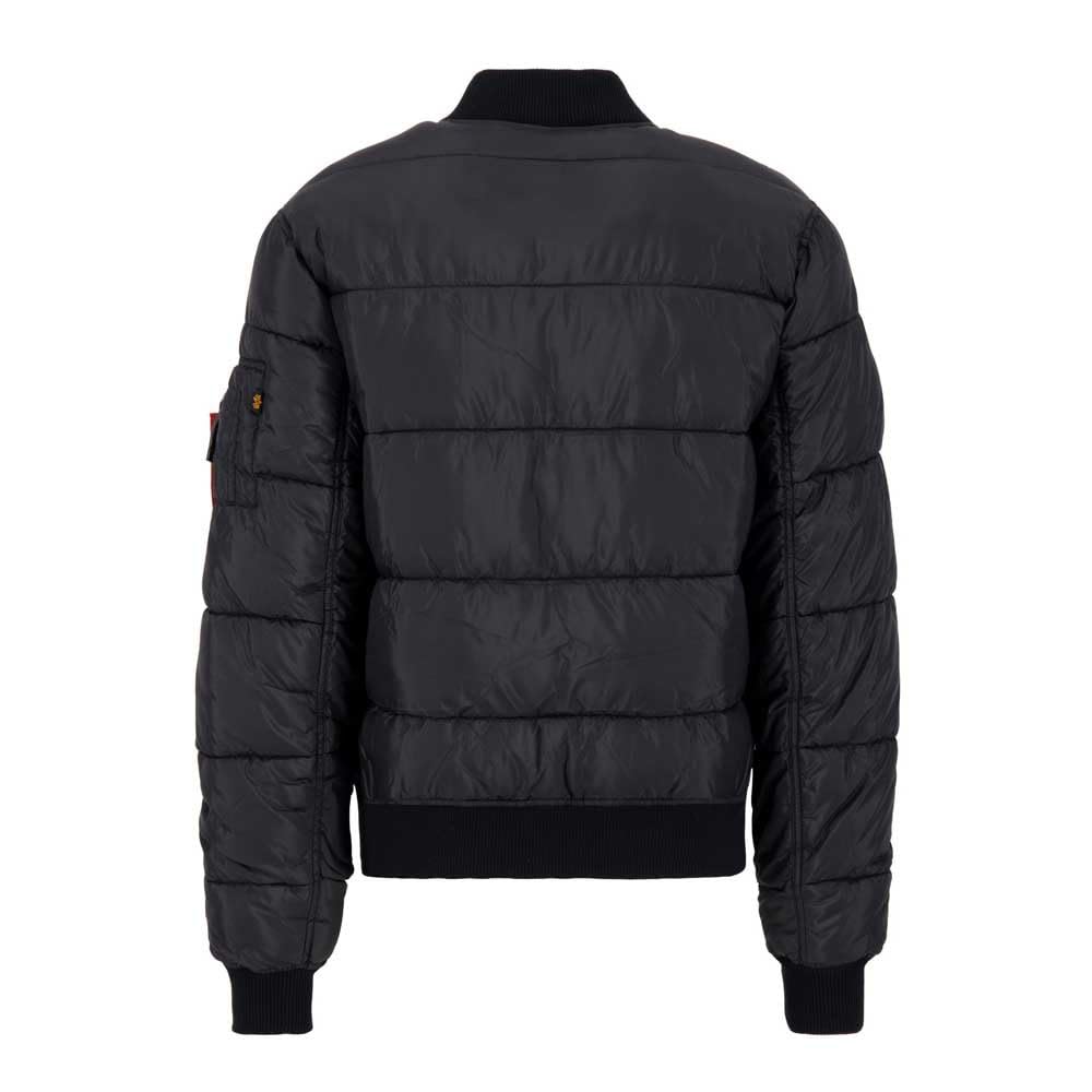 Alpha Industries Chaqueta Bomber MA-1 Puffer para Hombre Bombardero y Vuelo, Black, XL