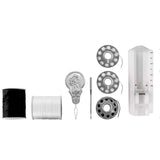 Solac SW8221 Cotton 12.2 - Máquina de Coser, 12 Puntadas, Brazo Libre, Sistema Vertical de Carga. Iluminación en la Zona de Trabajo, Funciona Con y Sin Pedal, Asa Transporte, Blanco
