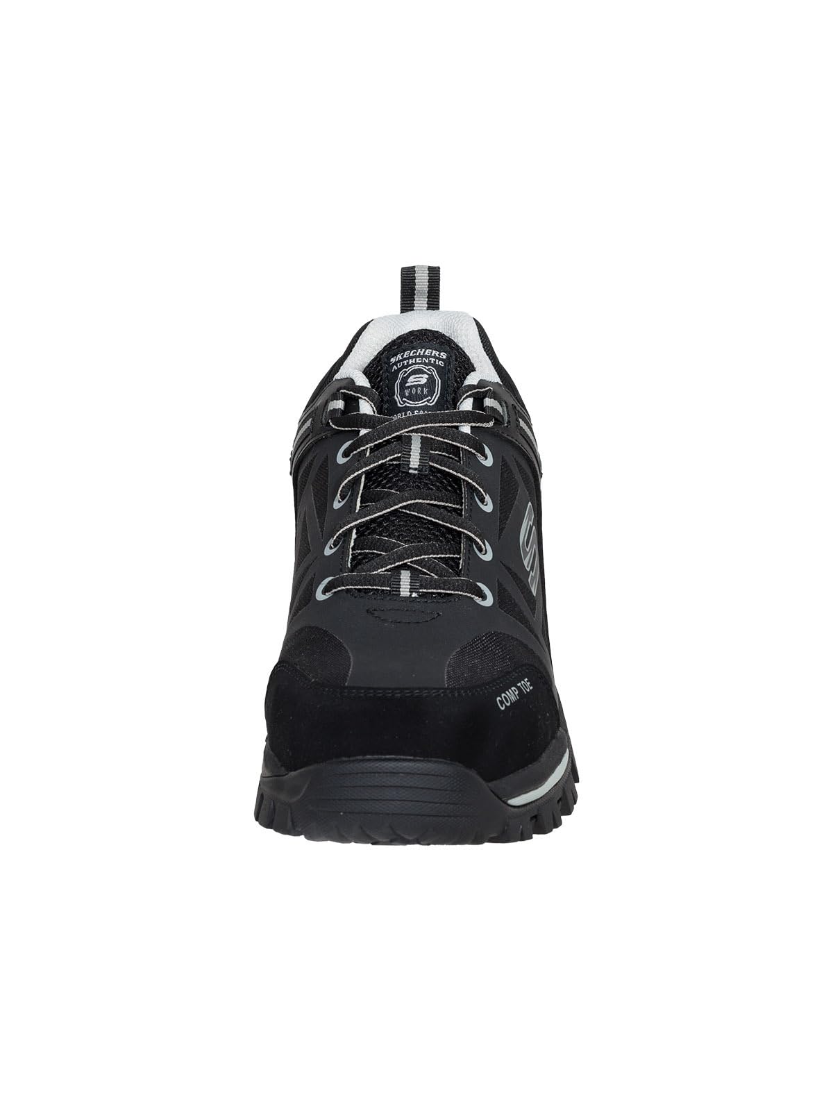 Skechers Gatlon Strigax, Botas de construcción Hombre, Black Gray Leather/Synthetic/Textile, 43 EU