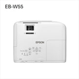 Proyector EB-W55 económico WXGA con lámpara, Wi-Fi Incorporado, 2 Puertos HDMI, tamaños de Imagen sobre Pantallas de hasta 320″ y luminosidad de 4000 lúmenes