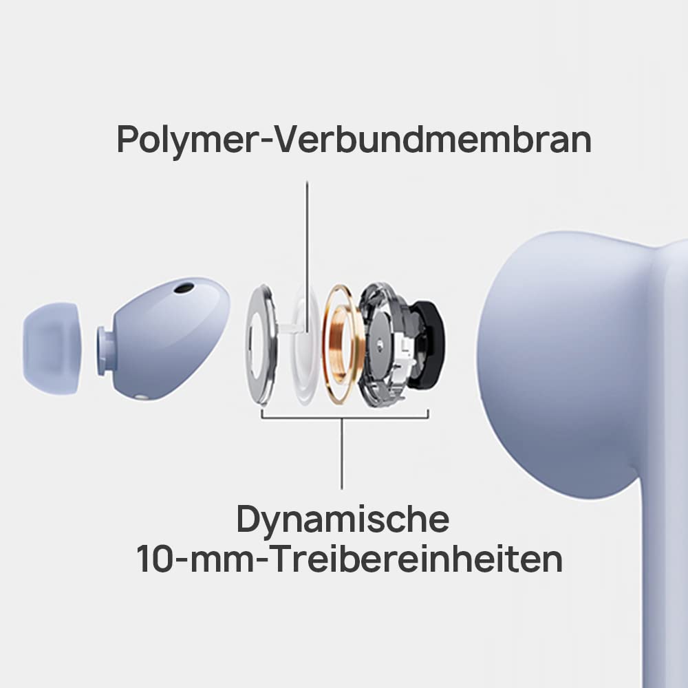 HUAWEI FreeBuds 5i Auriculares Inalámbricos, iOS y Android y Windows, Bluetooth 5.2, Control Deslizar, Hi-Res Audio, 3 Modos ANC, 28 Horas de Batería, IP54, Doble Conexión, Azul