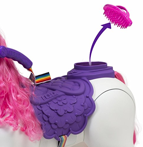 FEBER, My Lovely Unicorn con Melena Rosa, Mascota electrónica y vehículo de batería 12 V (Famosa 800011603), Blanco