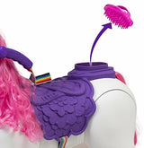 FEBER, My Lovely Unicorn con Melena Rosa, Mascota electrónica y vehículo de batería 12 V (Famosa 800011603), Blanco