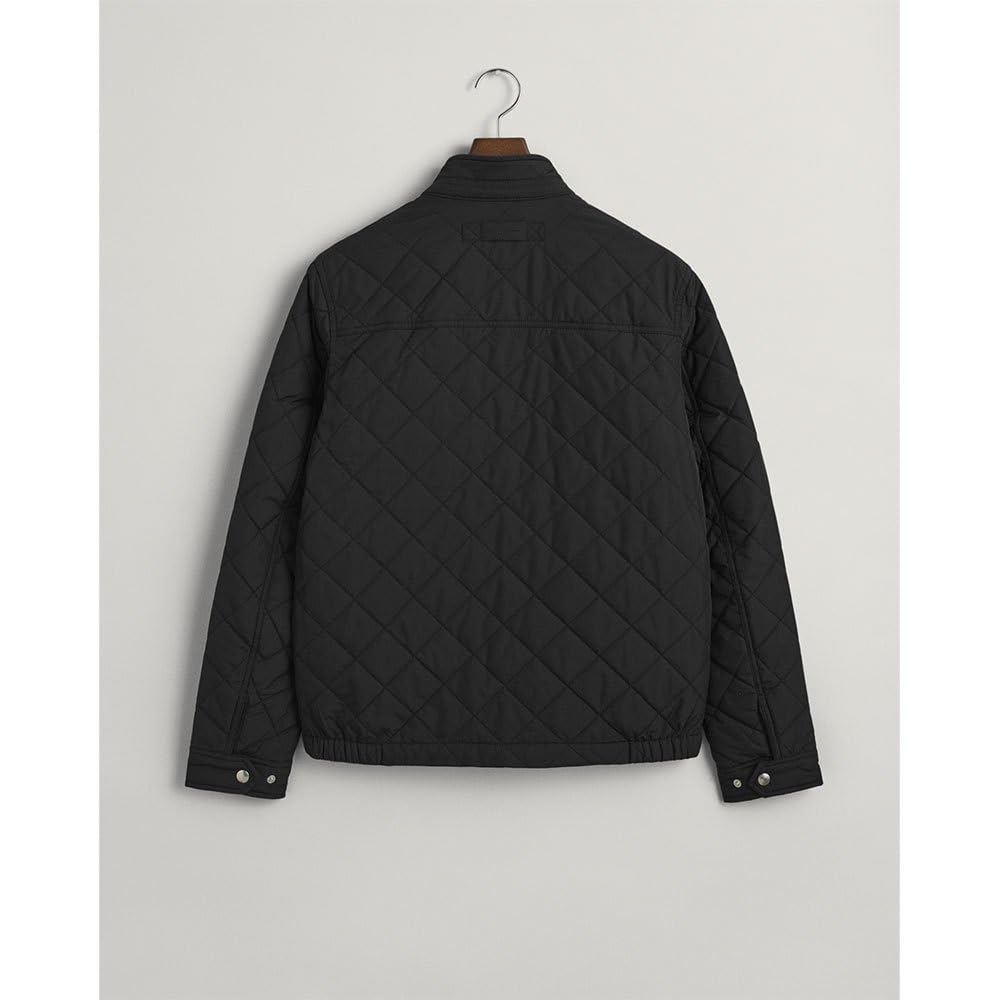 GANT Tramposo de Viento Acolchado Chaqueta, Negro, XL para Hombre