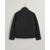 GANT Tramposo de Viento Acolchado Chaqueta, Negro, XL para Hombre