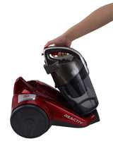 Hoover - Reactiv RC25 - Aspirador sin bolsa con filtro EPA, Especial para parquet y mascotas - Potencia 800W, Clase A, Color Rojo