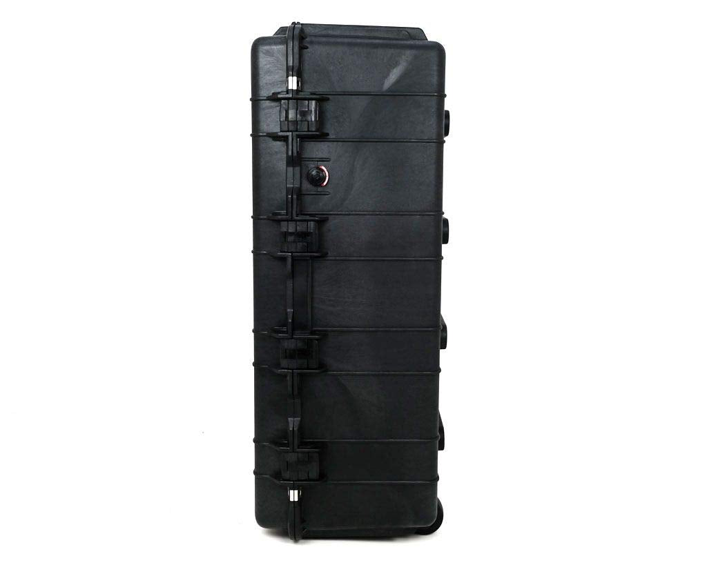 PELI 1730 contenedor de transporte grande con ruedas de alta resistencia y a prueba de golpes, IP67 estanco e impermeable al polvo, 167L de capacidad, fabricado en EE.UU., sin espuma, color negro