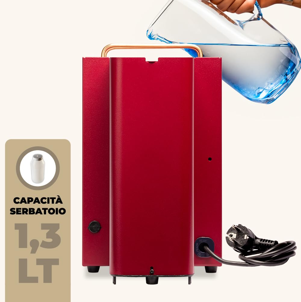 Faber Pro Deluxe Macchina da Caffè Cialde 44mm Cherry Red Ottone
