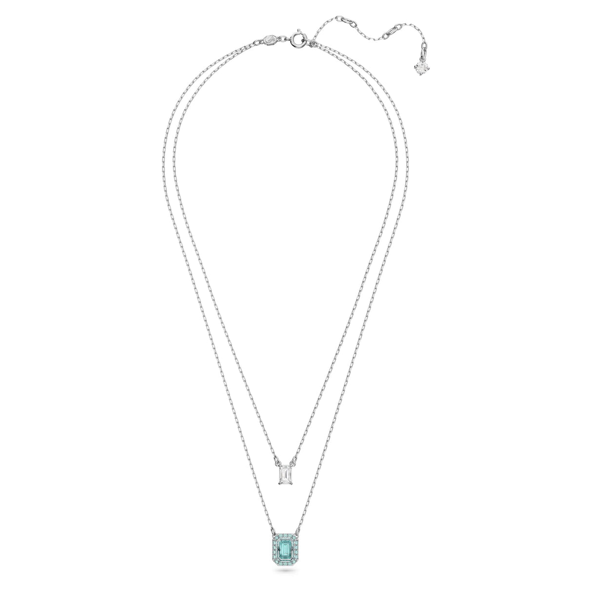 Swarovski Collar Millenia para Mujer, Cristal Color Menta, en Baño de Rodio, Colección Millenia de Swarovski