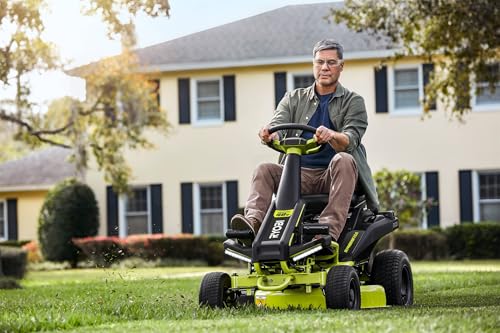 RYOBI – Bandeja de Recogida de 220 L + Lote de 2 Cuchillas de Repuesto 38 cm (Especial Recogida) para Riders con batería RY48RM76A, RY48RM76AD2C – RAC455