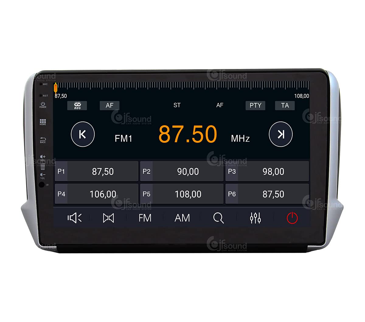 Autorradio de Ajuste Personalizado para Peugeot 2008 e 208 Android GPS Bluetooth WiFi Dab USB Pantalla táctil Full HD 9" procesador de 8 núcleos y comandos de Voz
