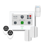 Daewoo Security Pack Alarma AM302, Central de Pantalla táctil de 7 Pulgadas, Detector de Movimiento Apto para Animales, contactores de Puerta y Mando a Distancia. Sirena y batería integradas. Control