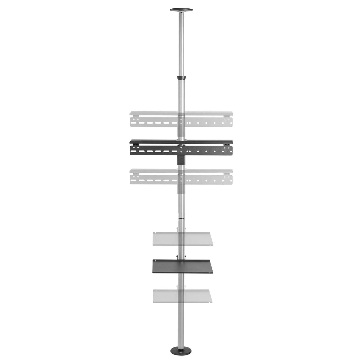 Maclean MC-791N Soporte para TV con Estante Montaje en el Techo y Suelo TV OLED QLED LCD LED 37-70 Pulgadas máximo VESA 600x400 hasta 30 kg