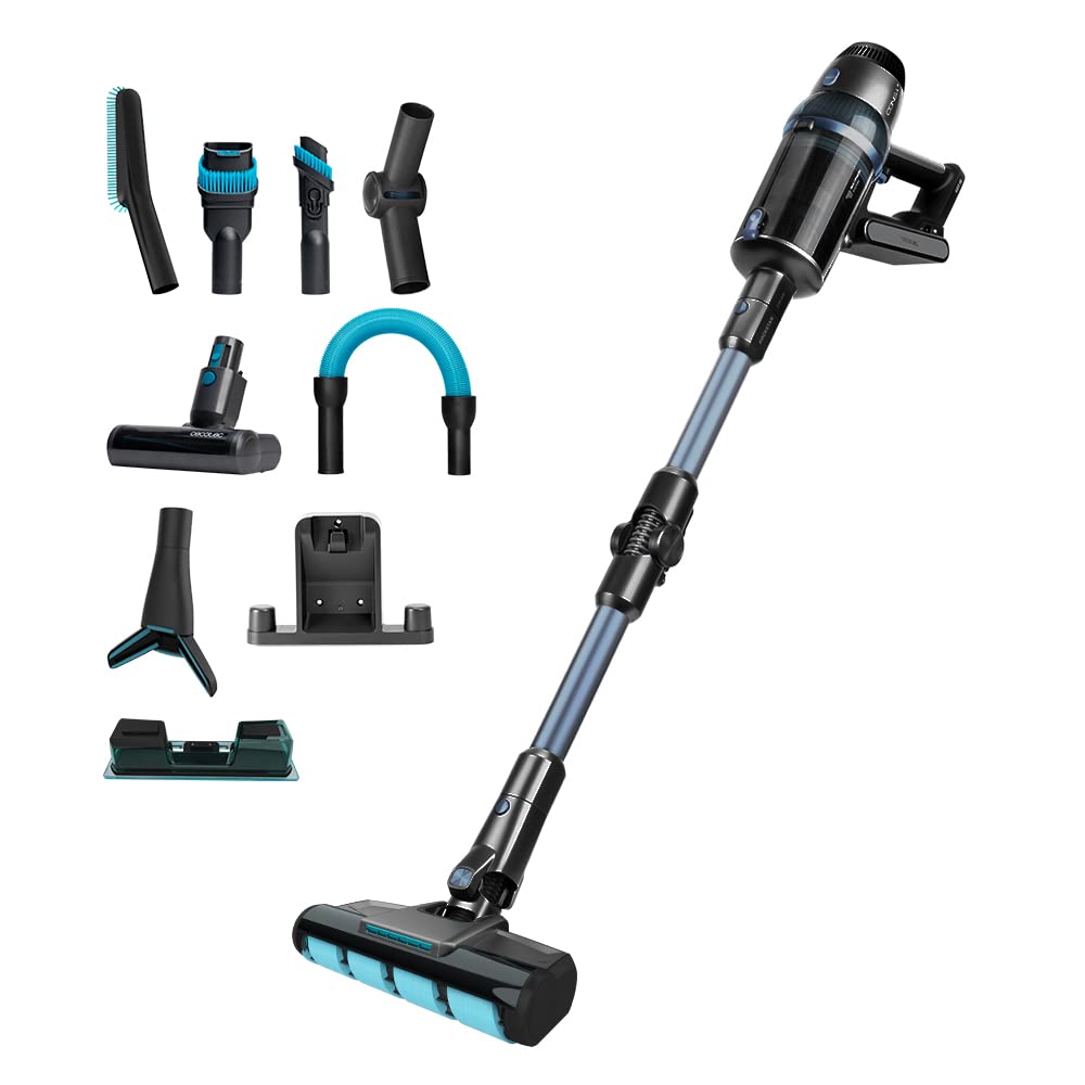 Cecotec Aspirador Escoba Digital Sin Cable Conga Rockstar 3000 Advance Ergowet. 4 en 1, 680 W y 26 kPa, Cepillo Jaliscazo, 230 AW, Autonomía 90 min, 4 Modos, Tubo ErgoFlex, Kit de Accesorios